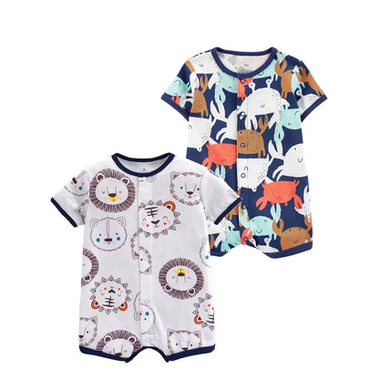 2Pcs/lot Brand Summer Baby Girl Clothes Cotton Jumpsuit  0-24M