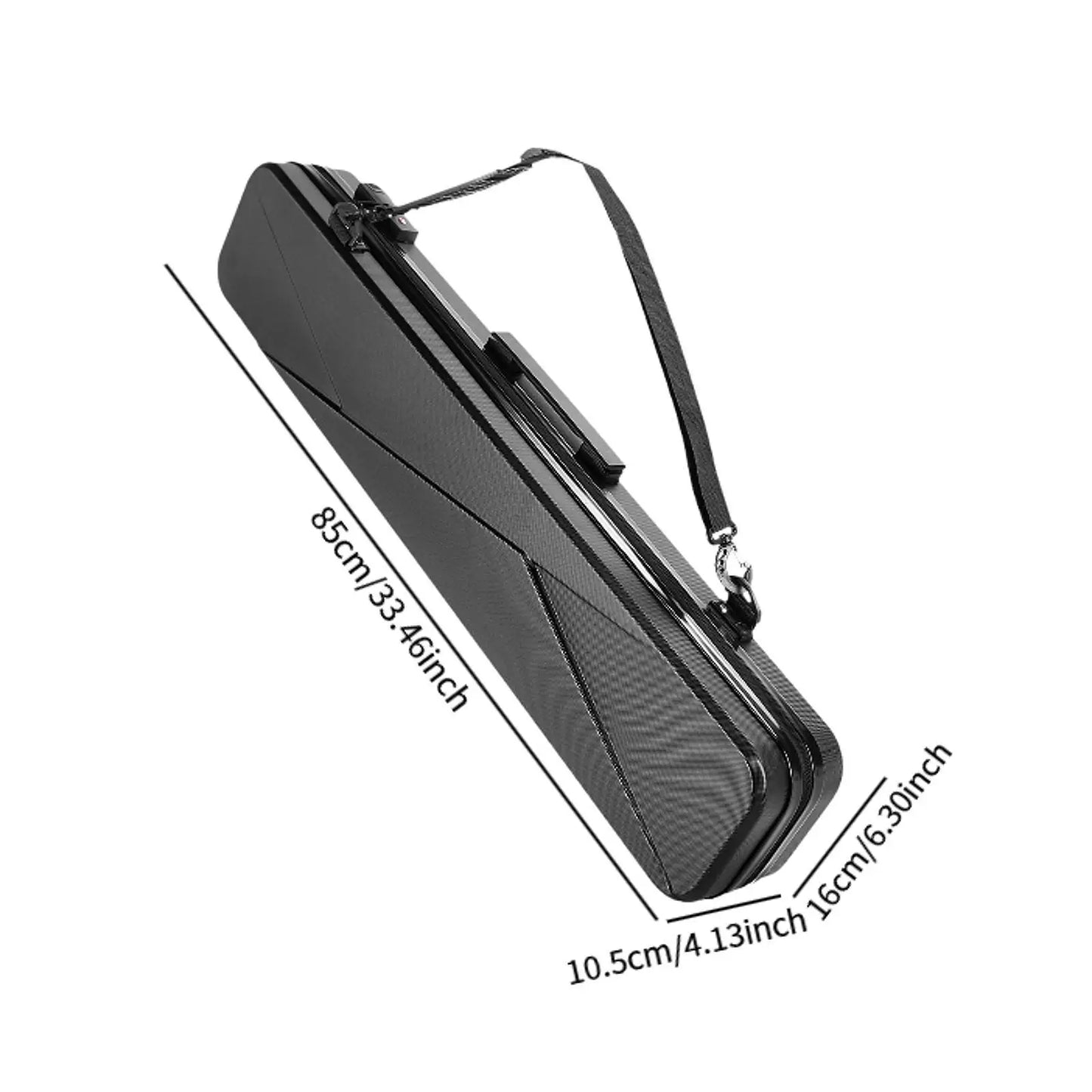 33inch Billiards Pool Cue Carrying Case Waterproof 1/2 Split Club Bag Lockable Hard Shell Case for Travel Competitions Practice