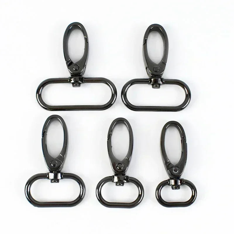 50Pcs Metal Strap Buckles Swivel Lobster Clasp Bag Webbing Belt Snap Hooks Handbag Carabiner Hangers DIY KeyChain Accessories