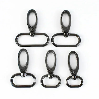 50Pcs Metal Strap Buckles Swivel Lobster Clasp Bag Webbing Belt Snap Hooks Handbag Carabiner Hangers DIY KeyChain Accessories