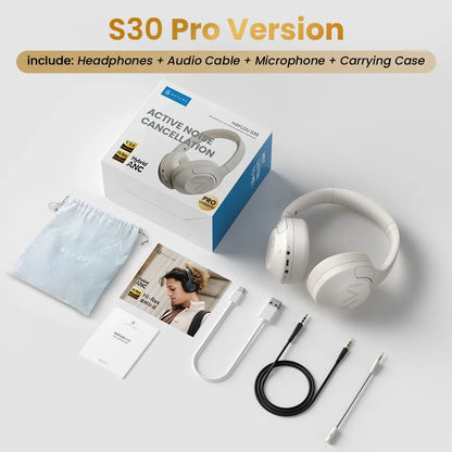 HAYLOU S30 Wireless Bluetooth 5.4 Headphones with 43dB ANC, 40mm Drivers, 80H Playtime