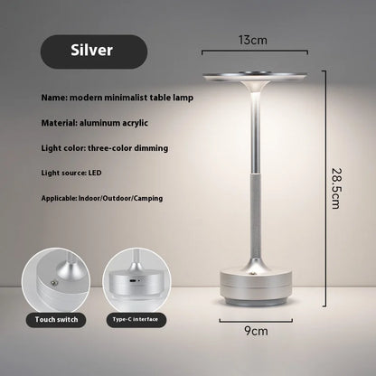 Cordless Table Lamp - Dimmable & Rechargeable Desk Light