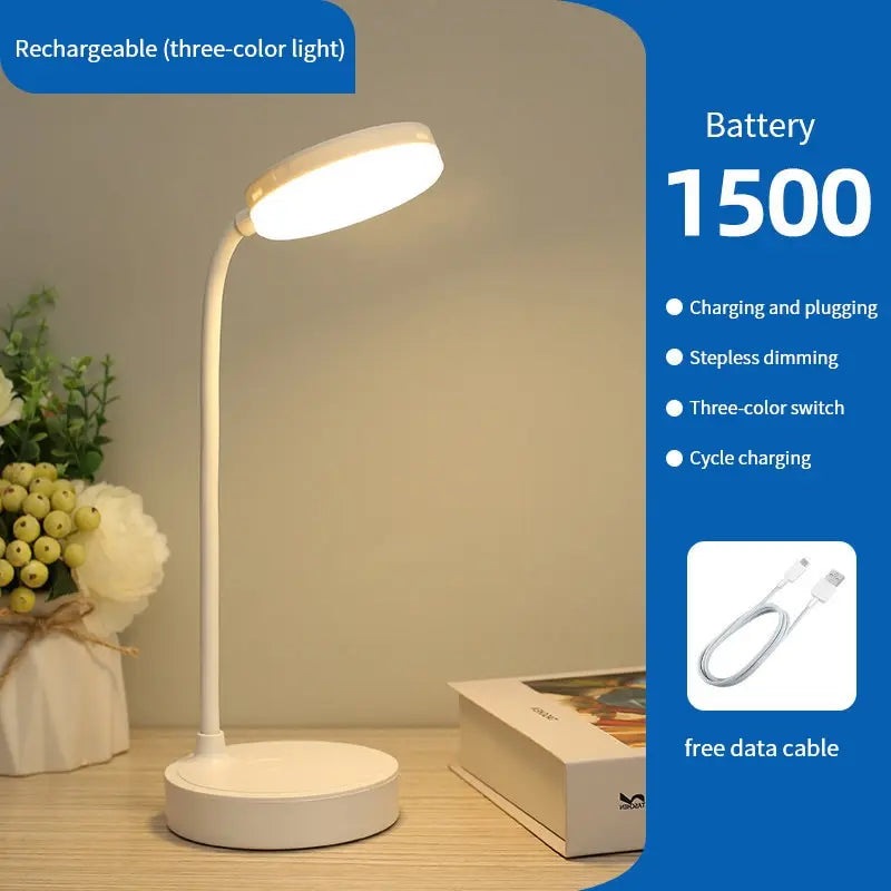 USB Rechargeable LED Desk Lamp – Foldable & Eye Protection Night Light