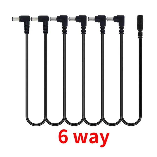 Miwayer Daisy Chain Cables 1 to 2-10 Ways Guitar Effect Pedal Power Supply Adapter 9V DC 1A Reinforced Noiseless Center Negative