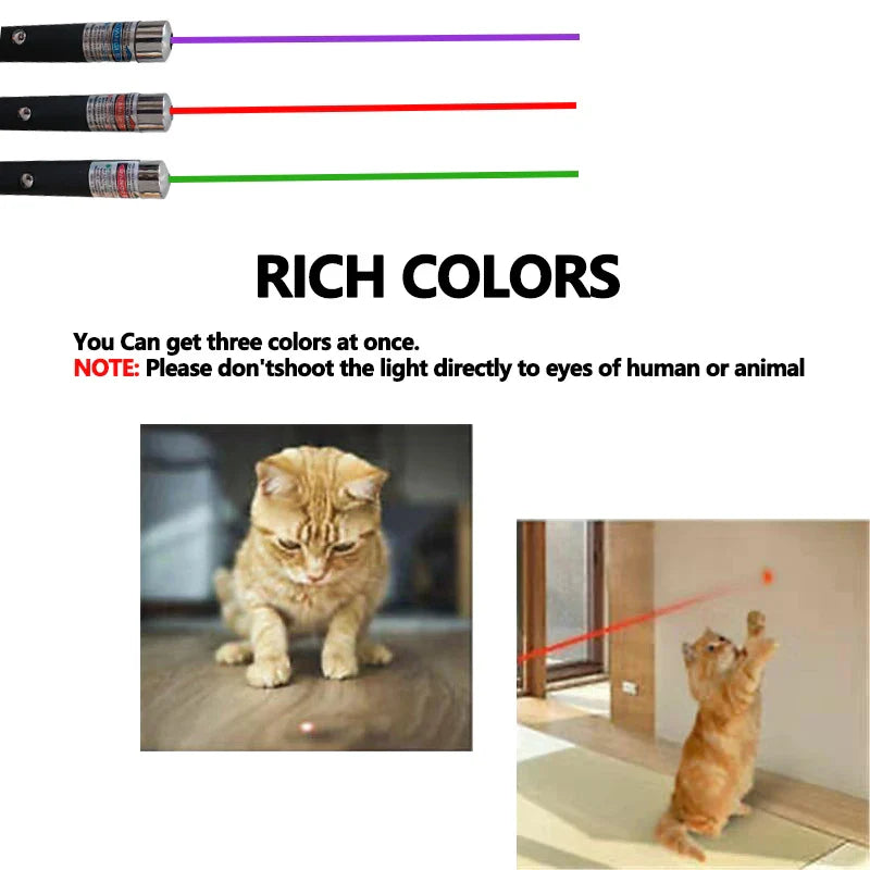 2-in-1 Mini Laser Pointer, LED Pet Training Flashlight, Scratching Toys for Pets and Cats, Christmas Gifts