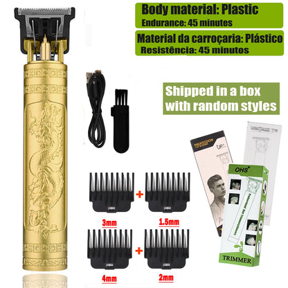Vintage T9 Electric Hair Cutting Machine Hair Clipper Professional Men Shaver Rechargeable Barber Trimmer for Men Dragon Buddha