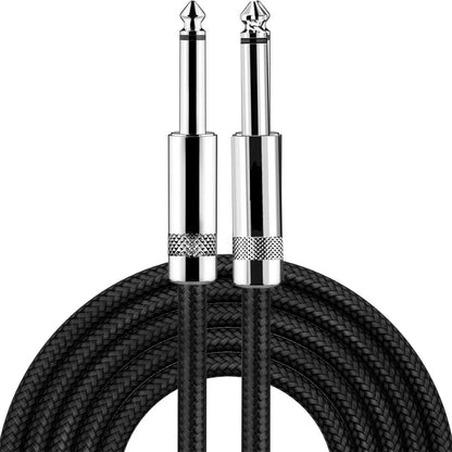 Electric Guitar Cable Braided 1/4 ft Jack 90 Degree TS 6.5mm Audio Mono Cable Bass Electric Box Audio Cable Noise Reduction Cabl