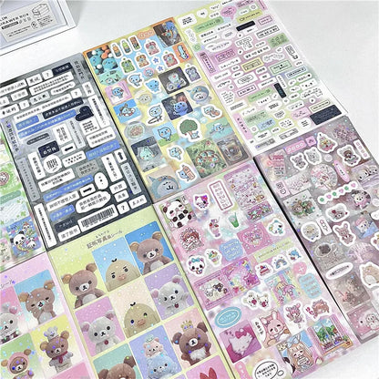 6pcs/10pcs Set Y2K Random Cute Glitter Laser Sticker for Phone Camera Luggage Journal Sticker Kawaii Decoration Sticker Gift