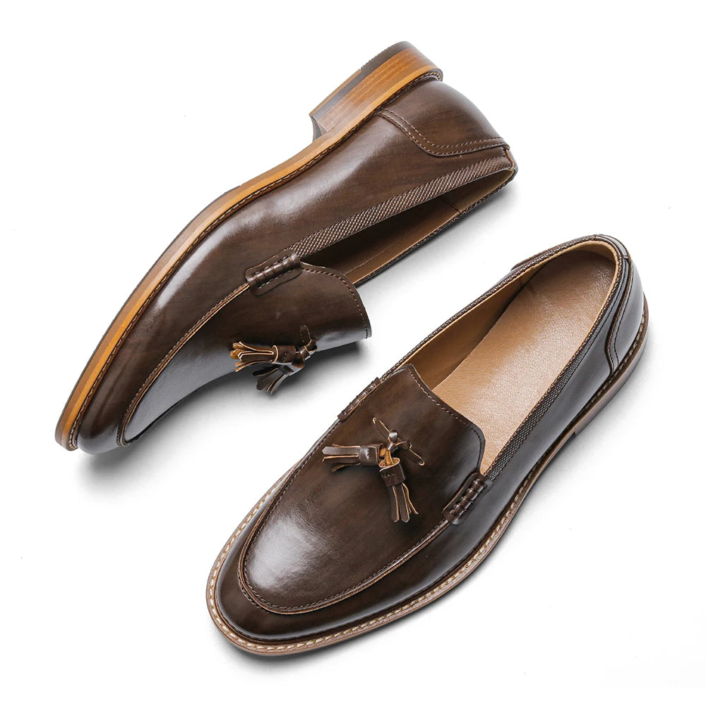 Xajzpa Italy Style Man Casual Shoes Comfortable Fashion Luxury loafers Men Leather Shoes