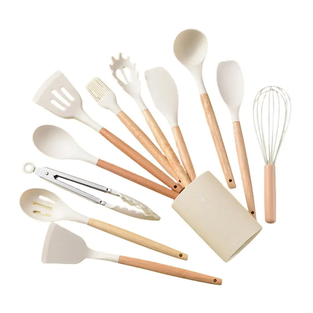 12PC Set Food Grade Silicone Kitchen Cookware Utensils