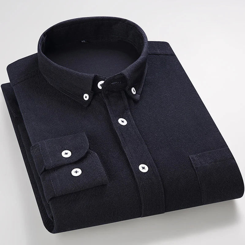 Harrison Fine Wale Cotton Corduroy Button-Up Shirt