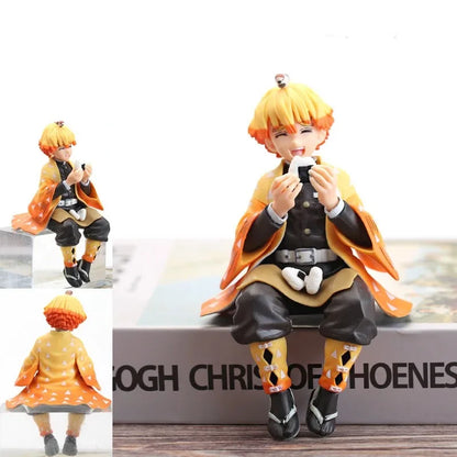 10-15cm Anime Demon Slayer Figure Kamado Tanjirou Nezuko Sitting Posture Action Figure PVC Model Doll Collection Toy Gift Kids