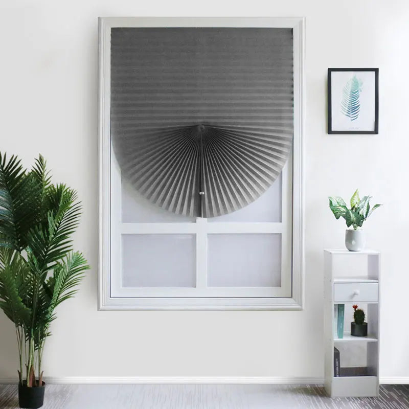 1Pc Self-adhesive Pleated Blinds Bathroom Balcony Shades Half Blackout Windows Curtains for Bedroom Living Room Balcony