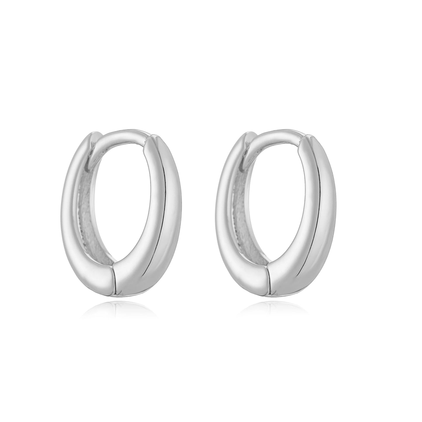 14K Gold Polished Huggies Hoop Earrings for Everyday Wear