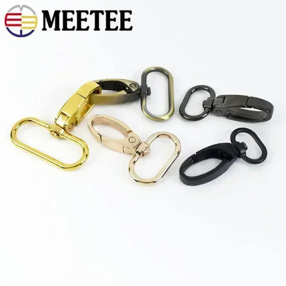 50Pcs Metal Strap Buckles Swivel Lobster Clasp Bag Webbing Belt Snap Hooks Handbag Carabiner Hangers DIY KeyChain Accessories