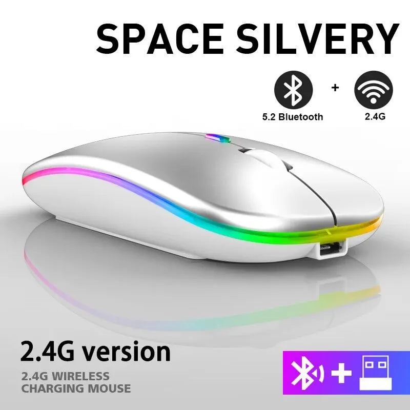 Smooth Wireless Mouse RGB Bluetooth Mouse - Sleek & Responsive