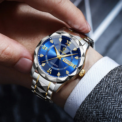 Luxury 30M Waterproof Stainless Steel Crystal Quartz Couple Watch