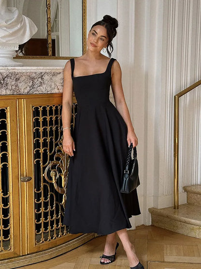 Polka Dot Summer Maxi Dress - Casual Retro Chic Style