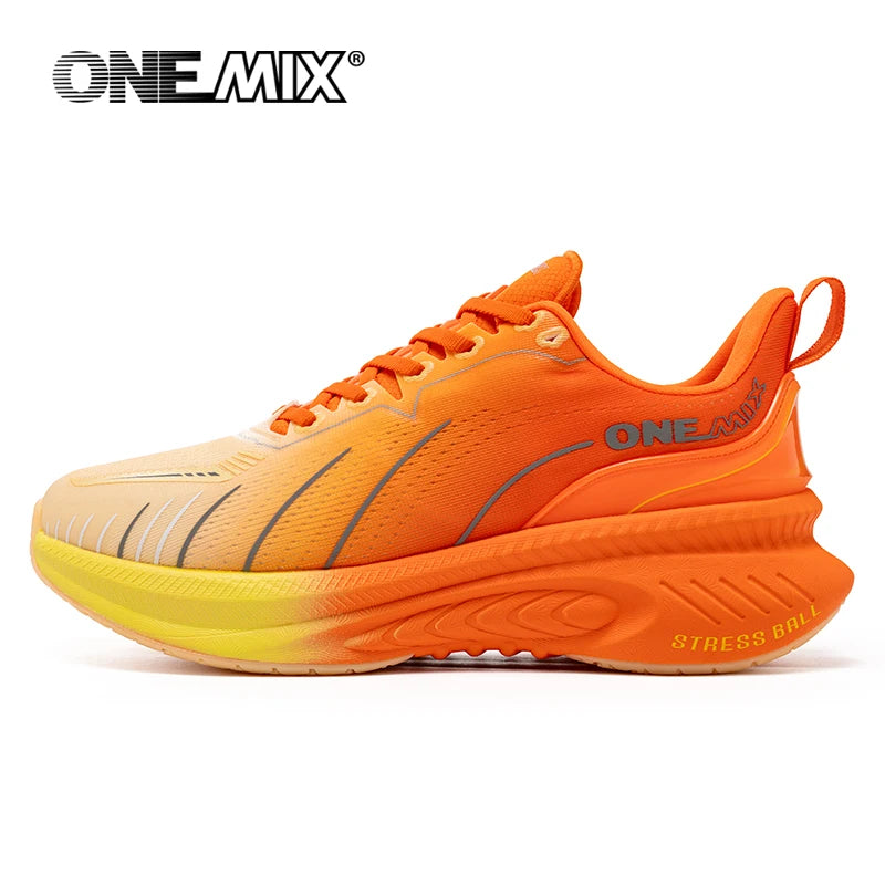 Onemix Men's White Air Cushion Running Shoes 2024