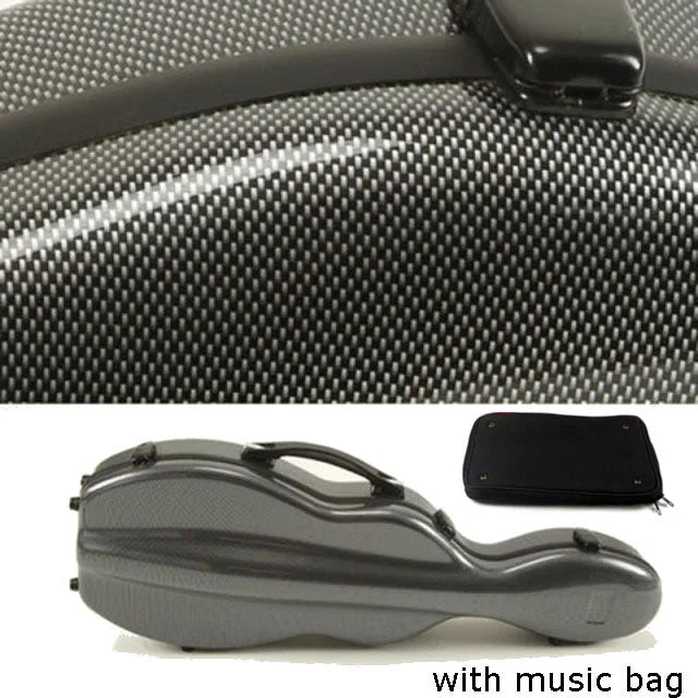 USA low tax Violin Case With Bag Fixed 4/4 3/4 1/2 1/4 Carbon Fiber Violin Box Double Shoulder Strap Spectral Bag Lock