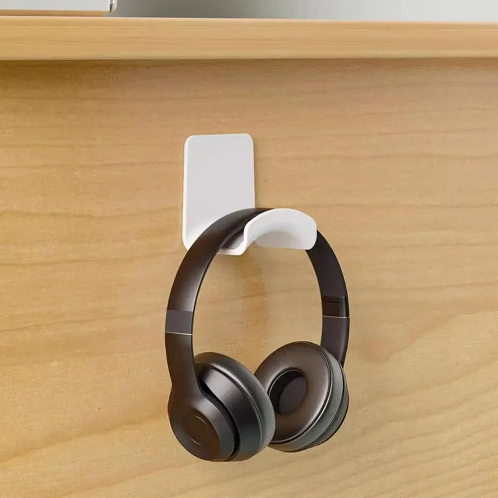 Universal Headphone Stand Adhesive Wall Mount Under Desk Rack Holder for Gaming Earphones & Headset Support Bracket