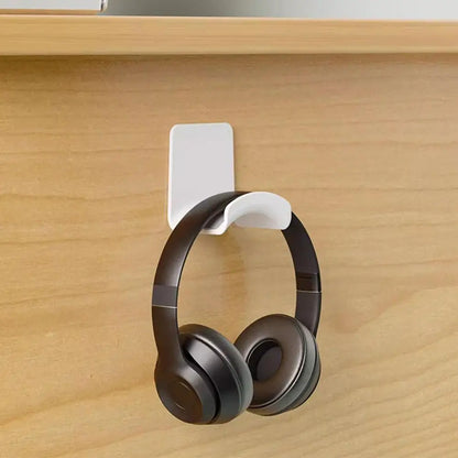 Universal Headphone Stand Adhesive Wall Mount Under Desk Rack Holder for Gaming Earphones & Headset Support Bracket