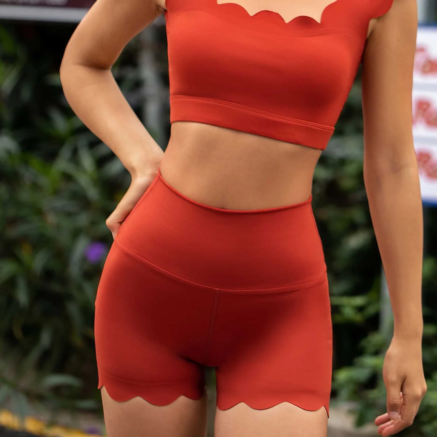 Women's High Waist Yoga Shorts for Gym & Running