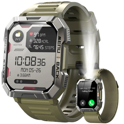 Blackview 2024 New Smart Watch 2.01'' HD Display Smartwatch for Outdoor with Emergency Lighting Bluetooth Calling 900mAh 30 days