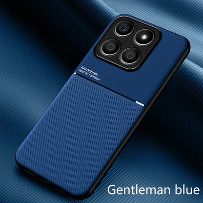 For Redmi K70 Ultra Classic Tilt Strip Grain Magnetic Shockproof PC + TPU Phone Case(Red)