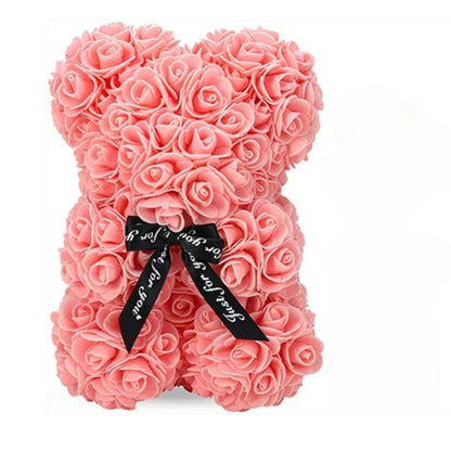Artificial Flower Eternal Rose Teddy Bear Valentine's Day Anniversary Gifts
