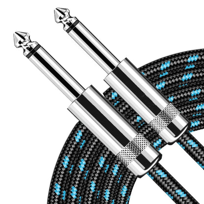 Electric Guitar Cable Braided 1/4 ft Jack 90 Degree TS 6.5mm Audio Mono Cable Bass Electric Box Audio Cable Noise Reduction Cabl