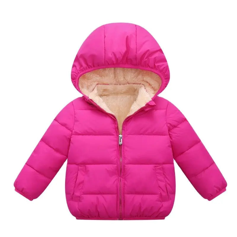 Kids' Warm Winter Coats - Plush Hooded Snowsuit Jackets