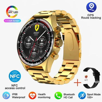 Daredevil GPS Smartwatch for Men - Bluetooth Call HD AMOLED Display, Altitude Tracker, Compass, Fitness Monitor, IP68 Waterproof Adventure Watch