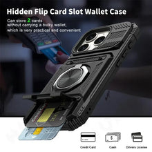 Case For iPhone Magnetic Rotated Ring Kickstand Heavy Duty Drop Protection Wallet Cover