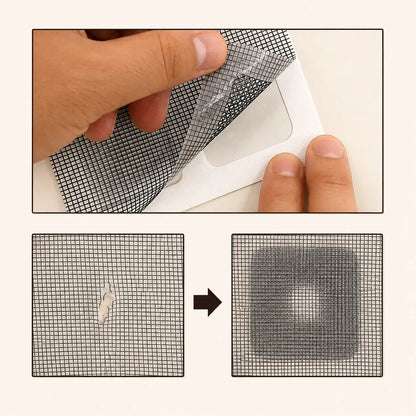 Window Screen Repair Patch Kit, 6-Pack Self-Adhesive Mesh Patches, 4x4 Inch