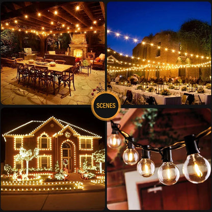G40 LED String Lights for Outdoor Garden & Party Decor