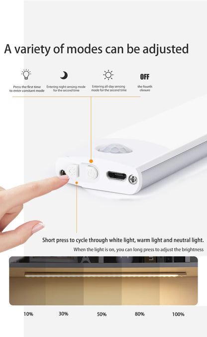 USB Rechargeable Motion Sensor Cabinet Light