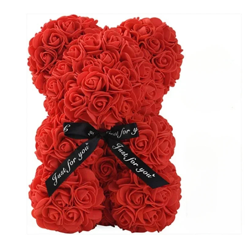 Artificial Flower Eternal Rose Teddy Bear Valentine's Day Anniversary Gifts