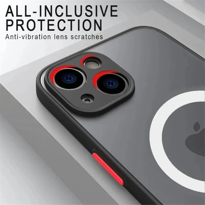 Luxury Matte For Magsafe Case For Apple iPhone 15 14 13 12 11 Pro Max Plus Magnetic Wireless Charging Soft Protection Accessorie