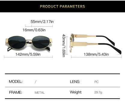 Trendy Oval Sunglasses