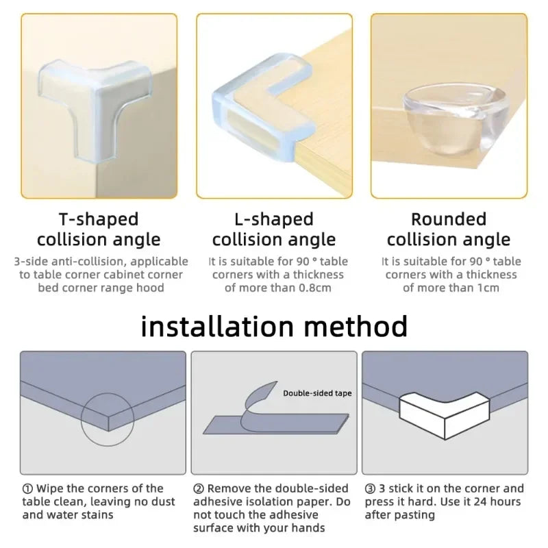 Baby Safety Silicone Table Corner Protector Transparent Edge Guards