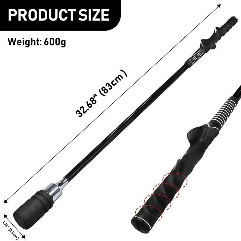 PGM Golf Swing Trainer Black Indoor and Outdoor Practice Stick Hand Grip TA031