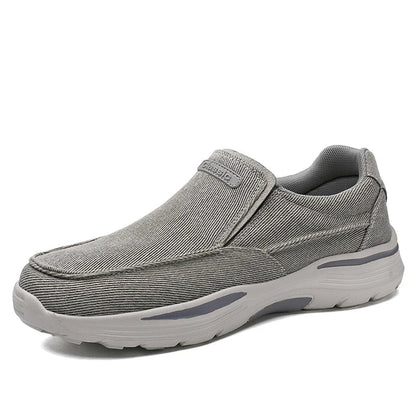 saferido Soothing Breathable Men Sneakers Canvas Shoes Outdoor Thick Sole Massage Platform Shoes Walkking Comfty Slip On Men Loafers