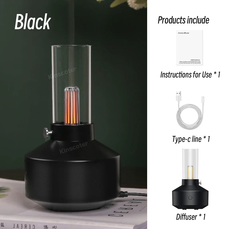 KINSCOTER Portable Mini Aroma Diffuser USB Air Humidifier Essential Oil Night Light Cold Mist Maker Sprayer for Home Gift