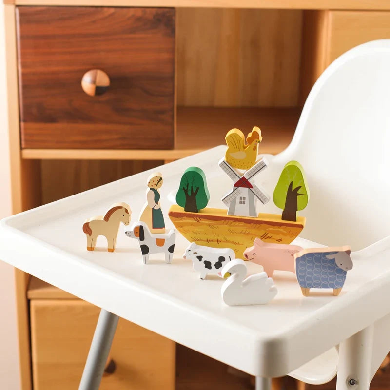 Wooden Farm Animal Montessori Set