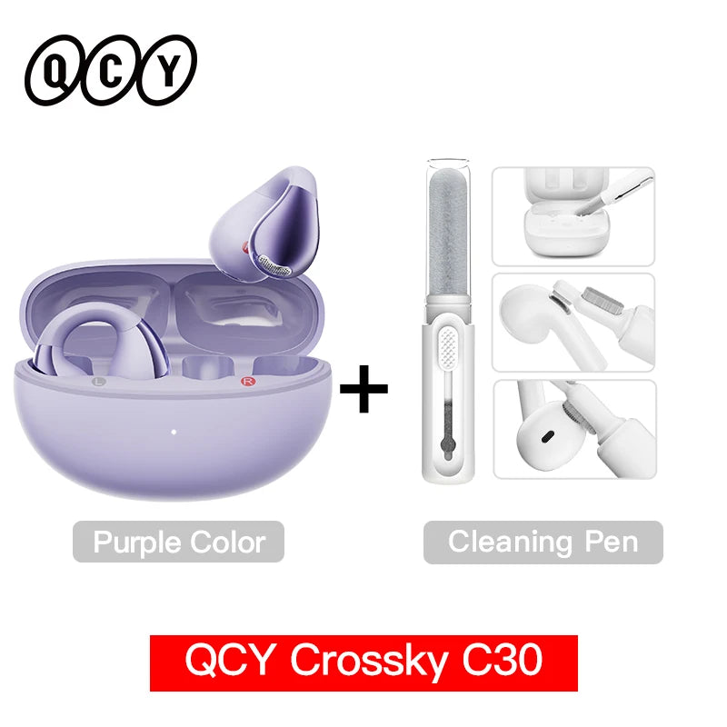 QCY C30 Open-Ear Bluetooth Sports Ear Clip Earbuds