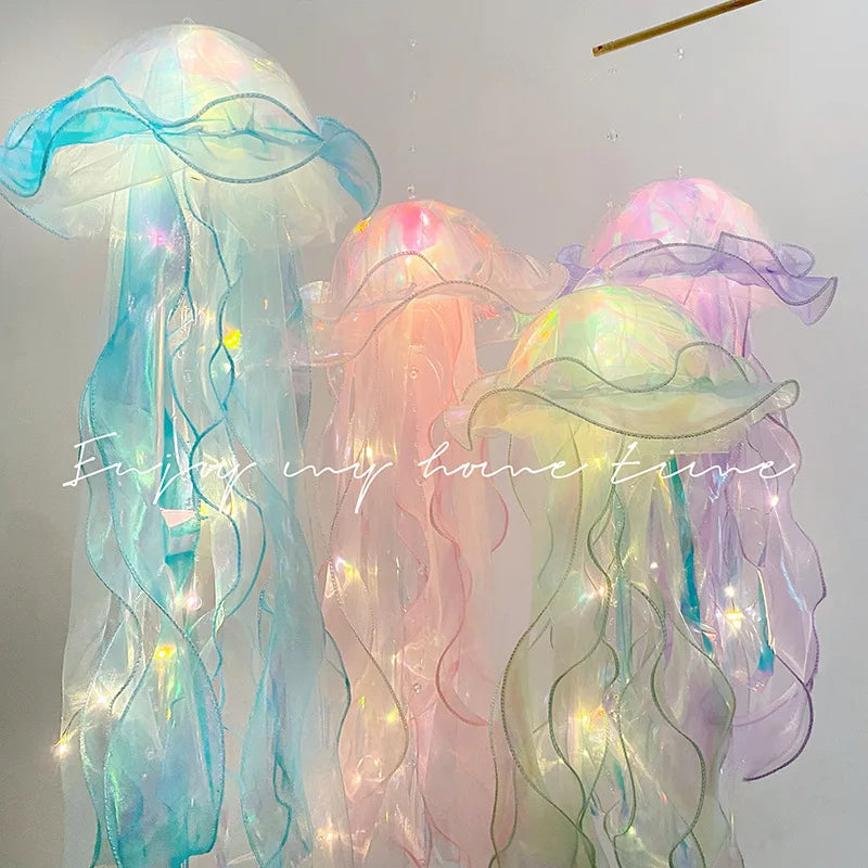 Jellyfish Lamp, Portable Flower Lamp, Girl Room Atmosphere Lamp, Bedroom Night Lamp, Home Decoration