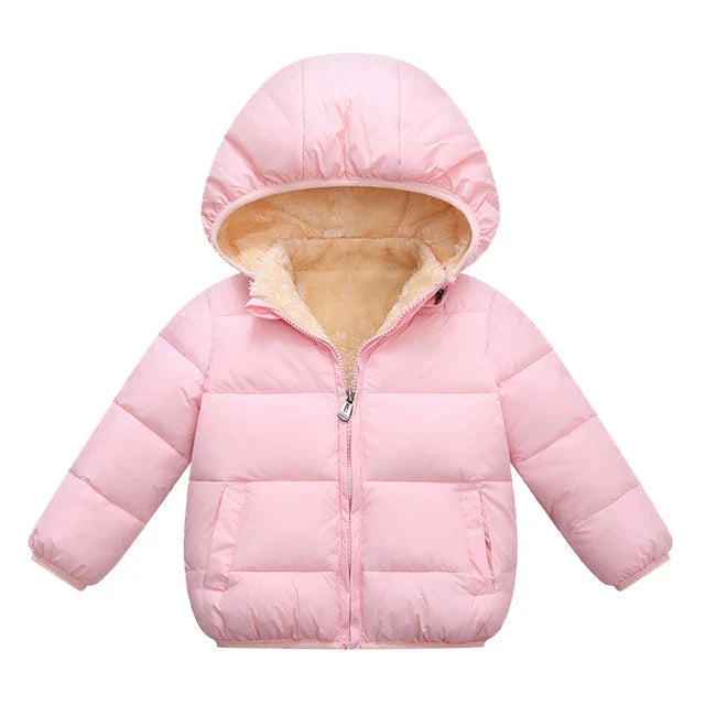 Kids' Warm Winter Coats - Plush Hooded Snowsuit Jackets