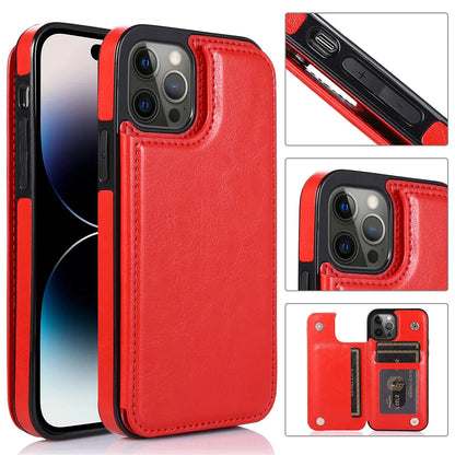 Leather Wallet Card Holder Case | for iPhone 15 Plus