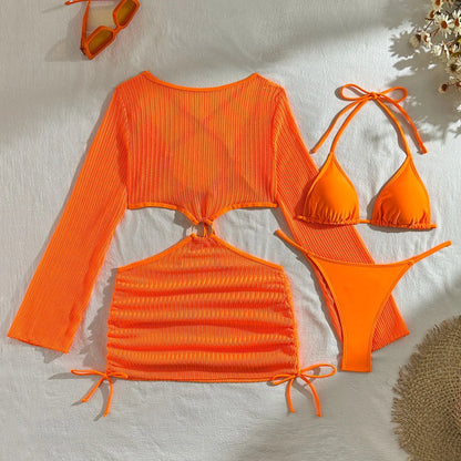 Women's Sexy 3-Piece Bikini Set – Beach Swimwear